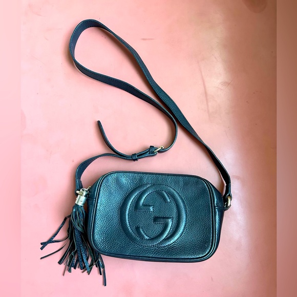 Source Unknown Handbags - Black Leather Crossbody Bag